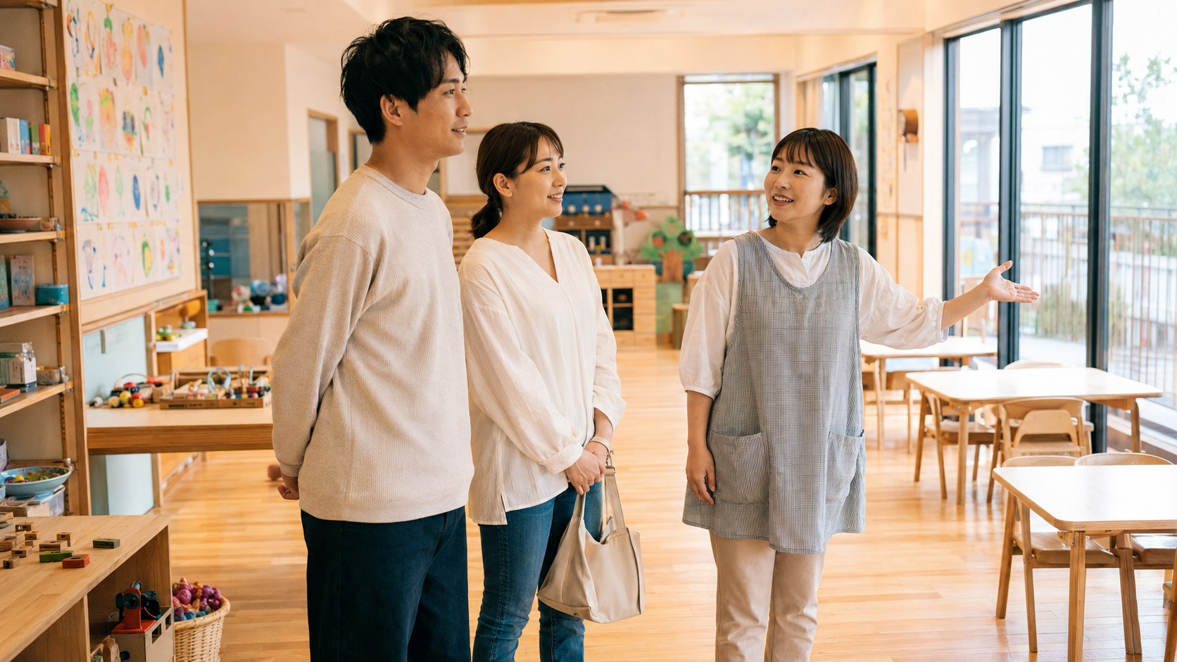 園内を案内する様子のイメージ
